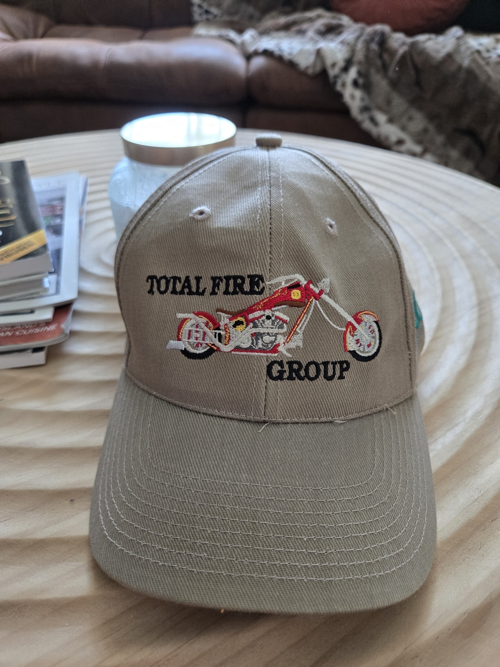VTG Total Fire Group Corporate Promo Embroidered Dad Hat Khaki